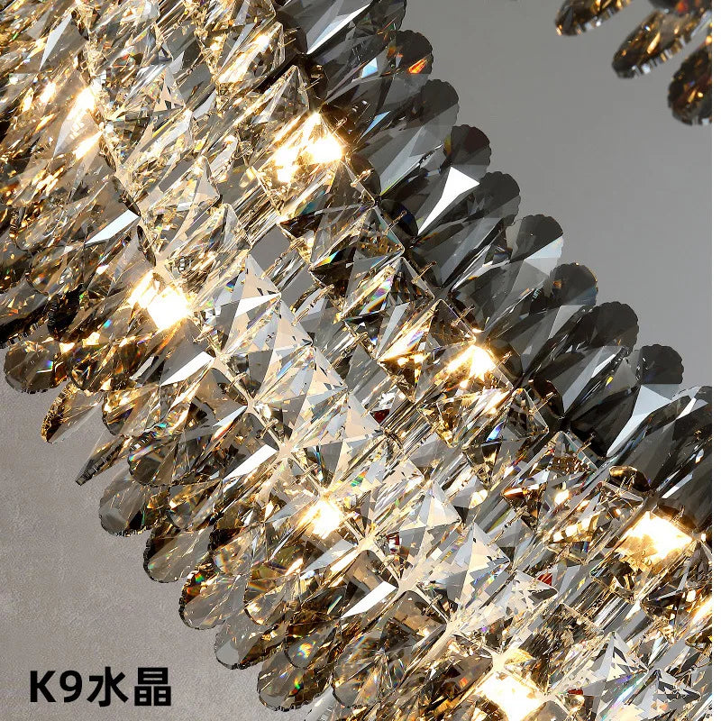 Modern LED Crystal Ceiling Light - Luxury Lustre for Living Room & Kitchen