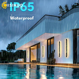 Outdoor Stainless Steel Lotus Wall Light - IP65 Waterproof Long Sconce