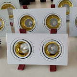 Square embedded ceiling spotlight COB high luminous efficiency anti glare LED tube light household lamp 85-265V