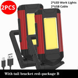 Portable USB Repair Flashlight LED Red and Blue Maintenance Warning Light for Outdoor Camping and Mountain Climbing Emergency