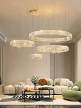 Luxury Design Gold Crystal LED Chandelier K9 Crystal Dimmable Pendant Light for Living Room Bedroom Hotel Villa Decor