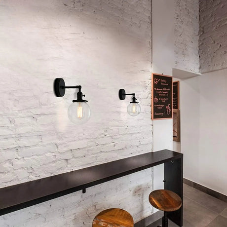  5.9'' Vintage Wall Lamp Modern Glass Wall Sconce Wall Lights Fixtures luminaire Loft Bedside Mirror Lamp Stair Lights