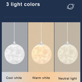 Moon Pendant light Nordic LED Hanging Lamp Modern Chandelier Indoor Lighting Home Decor For Bedroom Living Room Bedside Light