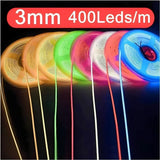 3mm Ultrafine COB LED Strip Light (5m, 400 LEDs/m) - 12V/24V Dimmable Flexible High-Density Tape for TV & Room Accent