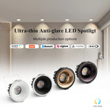 DC24V Constant Pressure Recessed LED Spotlight 5W 7W 9W 15W Round Ra93 Downlight for Tuya Zigbee BLE DALI DT8 Matter KNX System