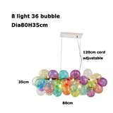 Modern Colorful Glass Ball Chandeliers For Living Bedroom Pendant Lamp Lustres Para Sala De Jantar Hanging