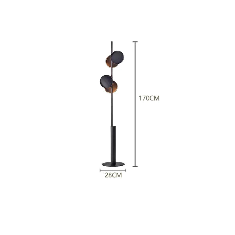 Advanced Modern Luxury LED Black Vertical Floor Lamp for Bedroom Living Room Indoor Home Decoration Atmosphere Lighting Fixtures