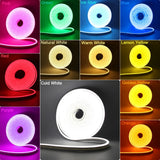 12V/24V Waterproof Flexible LED Neon Strip Light (6x12mm Silicone Rope) - DIY Neon Sign Light with DC Plug / 2-Pin Wire Option
