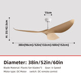 Industrial DC Motor Ceiling Fan - 6-Speed Remote Silent Fan (38/52/60 Inch)