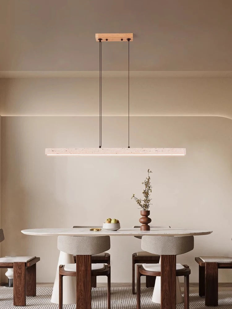 2025 Trendy Home Decoration Round Linear Natural Stone Chandelier Lighting Lustre Para Sala Estar Hanging Lamps For Dinning Room