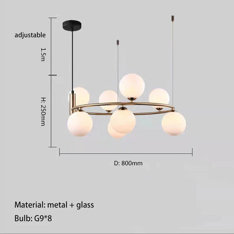 Nordic Designer Led Ceiling Chandelier Glass Lampshade G9 for Living Room Center Table Bedroom Pendant Lights Home Decors Fixture