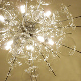 Nordic Designer Chrome Gold Metal LED Pendant Light Modern Artistic Glass Ball Chandeliers for Restaurant Home Decor