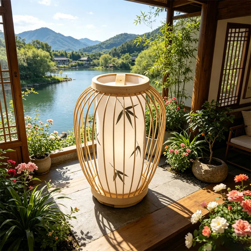 Handcrafted Bamboo Weaving Pendant Light - Chinese Retro Style Hanging Lamp