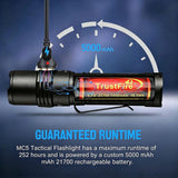 MC5 3300-Lumen EDC Flashlight - Magnetic Rechargeable IP68 Waterproof LED Torch
