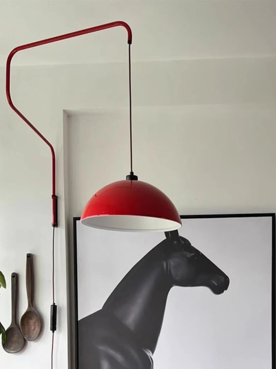Rotatable Wall Lamp Nordic Art Long Arm Wall Lamp With Plug For Dining Room Bedroom Parlor Restaurant Decor Designer Wall Light