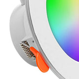 10W Smart LED Downlight Bluetooth-Compatible Recessed Ceiling Lamp Dimmable Recessed Down Light for Living Room Bedroom Decor