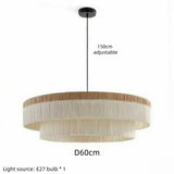 French Retro Tassel Pendant Light Vintage Living Room Bedroom Dining Room Light American Retro High-end Creative Room Main Light