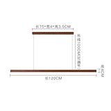 Japanese Pendant Light Black Walnut Fashion Home Design Nordic Long Strip Light Office Simple Wooden Dining Table Light