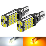 2PCS T15 W16W 4014 45-SMD LED Backup Reverse Light Bulbs - Canbus Error-Free High-Power Lamps