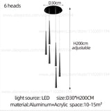 Modern Long Stairs Chandelier Living Room Attic Ceiling Light Home Decoration Pendent Lamp Dining Room Decoration Pendant Light