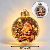 Glowing Christmas Snow Globe Christmas Decorations 2026 Xmas Tree Santa Christmas Bell Christmas Accessories Navidad Gifts