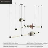 Scott Luna Chandelier Postmodern italian design lamps replica led light glass long tube lamp Bedroom Living Room bedside lamp