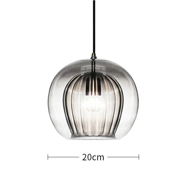 Nordic Modern Glass Pendant Lamp - Minimalist Kitchen Island Hanging Light