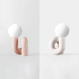 Nordic Postmodern Model Desk Lamp Hotel Children's Room Bedroom Living Room Minimalist Creative Glass Lamp Study Decoration Lamp
