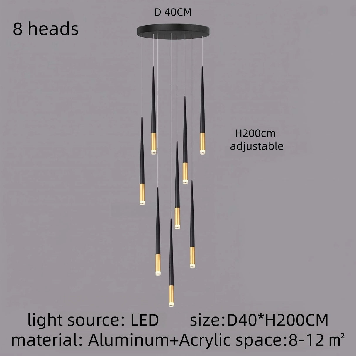 Modern Luxury Chandelier Nordic Ceiling Light Living Room Duplex Attic Long Pendant Light Villa Staircase LED Hanging Lamps