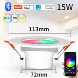10W/15W Tuya LED Downlight LED Smart Ceiling Light Motion Sensor 220V 110V Dimmable RGB Lamp Smart Life APP Remote Control