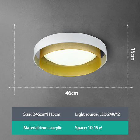 Nordic Round Ceiling Light Lamp Bedroom Living Room Lamp adario Soffitto Modern Lucer's Led Habit action Techno  Para Sala