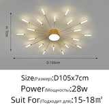 Modern Rotating Pen Tip LED Ceiling Light - Creative Sculptural Art Chandelier