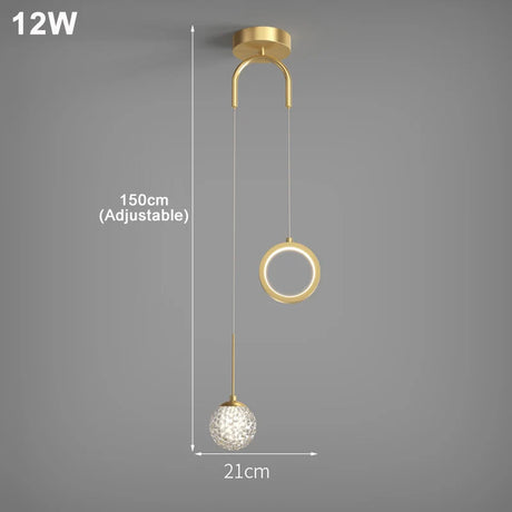Nordic Luxury Crystal LED Chandelier Double Head Long Line Hanging Lamp For Home Decors Restaurant Bar Bedroom Pendant Lights