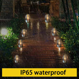 Solar lights outdoor patio LED stainless steel candle lights lawn deck decorative night lights ambient lights