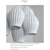Mid-Century White Ceramic Cluster Pendant Light (3/5 Lamp) - Vintage Small Milk Glass Style Ceiling Chandelier Fixture for Kitchen Island & Dining Room