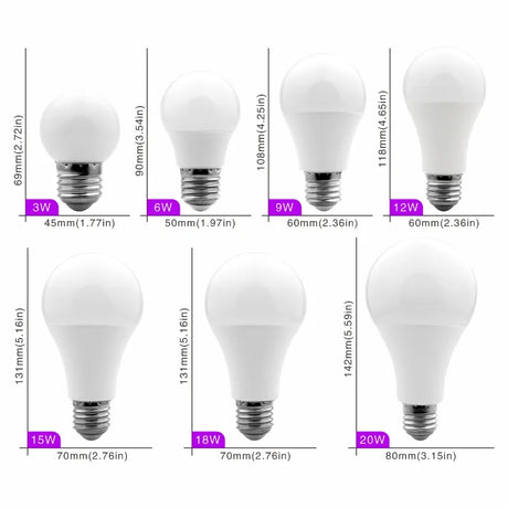 E27 E14 LED Bulb 20W 18W 15W 12W 9W 6W 3W Lampada LED Light AC 220V-240V Bombilla Spotlight Lighting Cold/Warm White Lamp