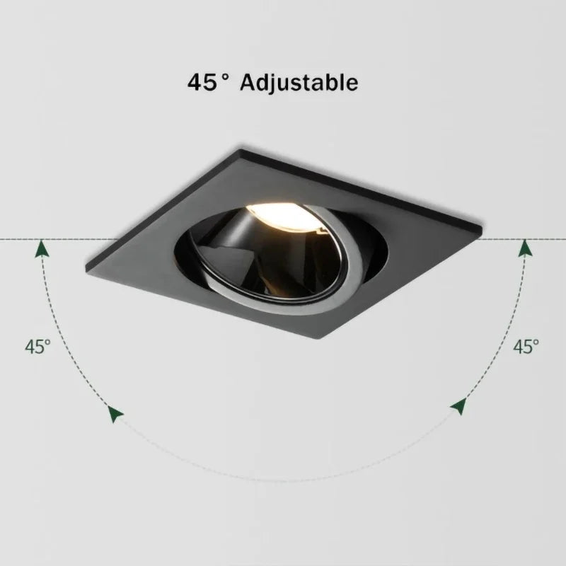 LED Ceilling Spotlight Dimmable Recessed Lighting Fixtures Adjustable Angle 7W12W15W CREE COB Chip Spotlight