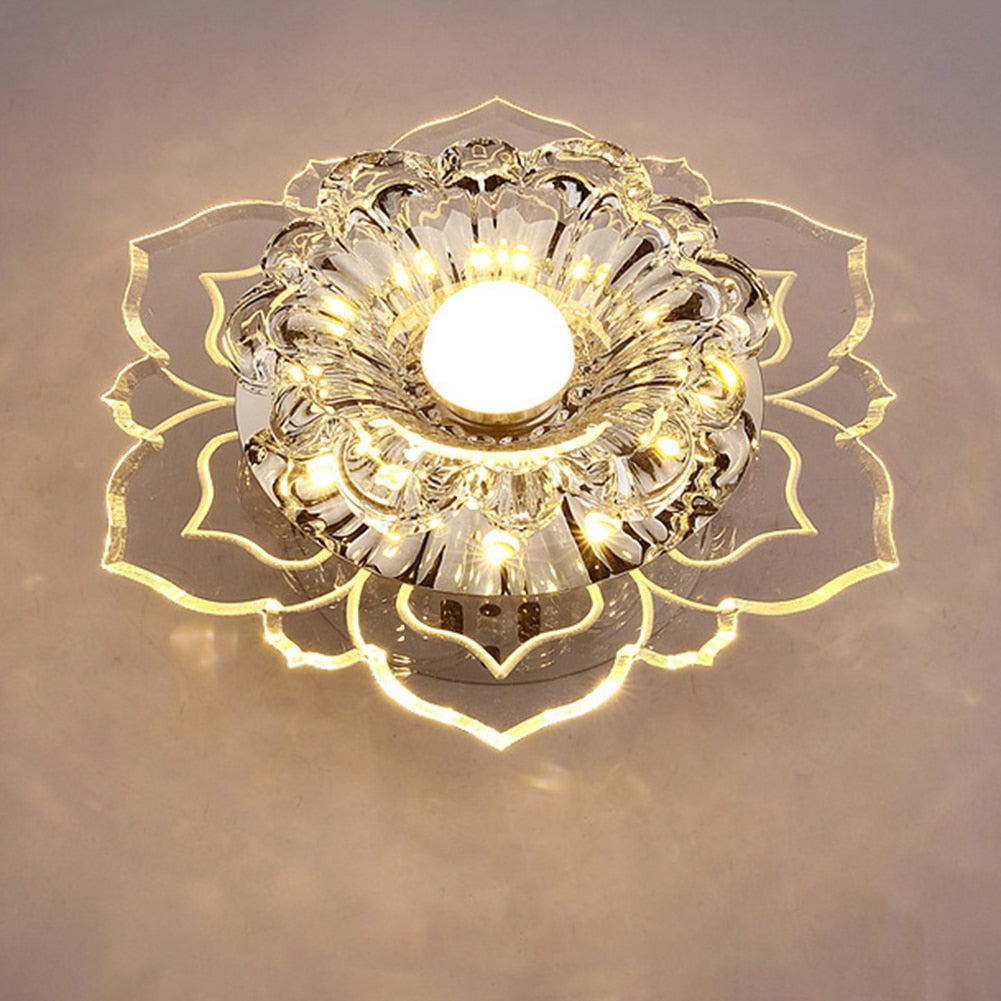 Modern LED Ceiling Light Surface Mounted Living Room Porch Aisle Corridors Lamps Crystal Lampshade Ceiling Light