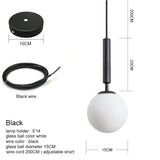 Modern Pendant Lamp Luxurious Gold Glass Ball Lampshade Hanging Lights Fixtures For Dining Room Bedroom Decoration Lighting