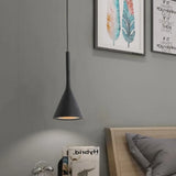 Modern Led Pendant Lights Black White for Kitchen Fixtures Bedroom Table Dining Room Hanging Lamp Lampshade Home Chandelier