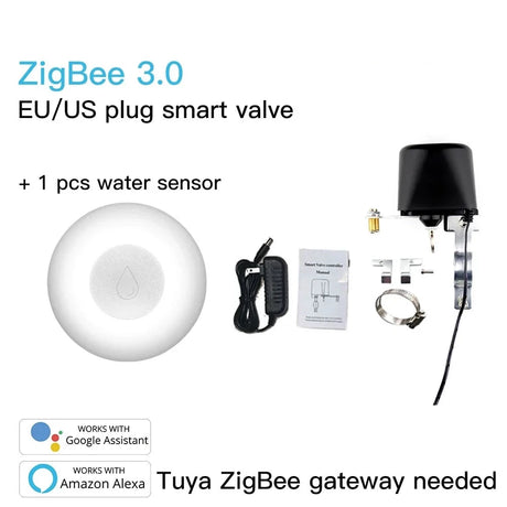 ZigBee Flood Sensor Water Leakage Detector Water Tank Full Alert Overflow Security Alarm System Tuya Smart App Remote Control