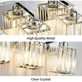 Modern Bathroom Vanity Light Fixture 3-Light Chrome Crystal Lighting Over Mirror Dimmable E26 Compatible Easy Install Home
