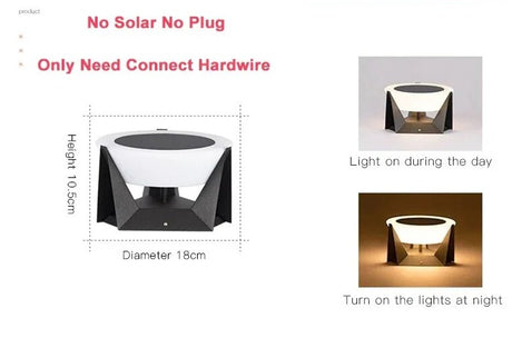 VZVI Solar Lights Outdoor Garden Light Column Lamps Post Light Waterproof Fence Gate Cap Light Lantern Head Lamp Patio Decor