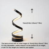 Modern LED Spiral Dimmable Table Lamp - Minimalist Curved Desk Light