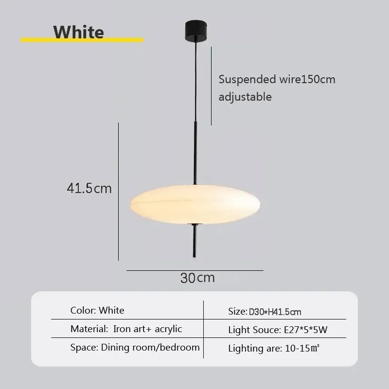 Nordic Flying Saucer LED Pendant Light - Modern UFO Design Hanging Lamp