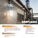 ATEX Zone 1 Explosion-Proof LED High Bay Light (10W/20W/27W) - IP66 Hazardous Area Warning & Task Lamp