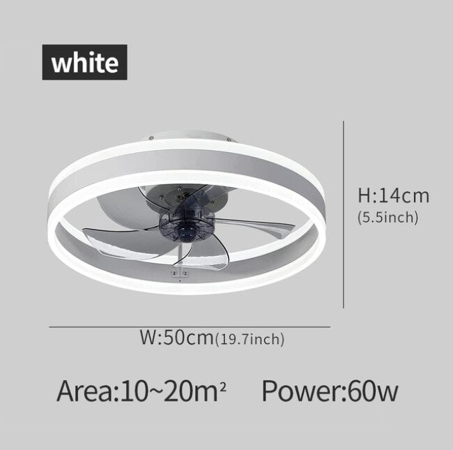 Modern Ceiling Fan With Led Lights Gold/White/Black Lamps Shades Chandelier Fan For Bedroom Room Kitchen Exhaust Fan