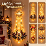 Wall Mounted Lighted Wall Decoration Warm White Lights Snow Trail Shape Light-emitting Birth Scene Wall Decoration