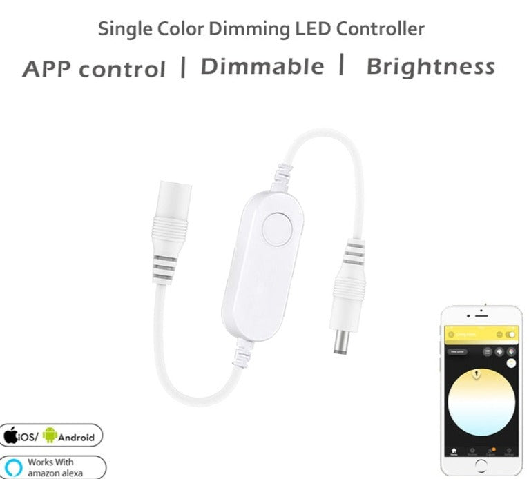 3.0 DC5V 12V 24V 5050 RGB/RGBW/RGBCCT/CCT Smart LED Strip Controller Tuya Led Dimmer Control For Alexa/SmartThings