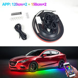  Flexible Under glow Strip Light LED Underbody Remote APP Control RGB Neon Lights Atmosphere Lamp for Auto Decoration